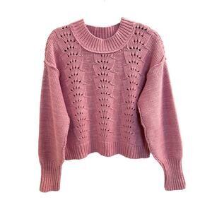 Free People Pink Knit Sweater NWT Medium